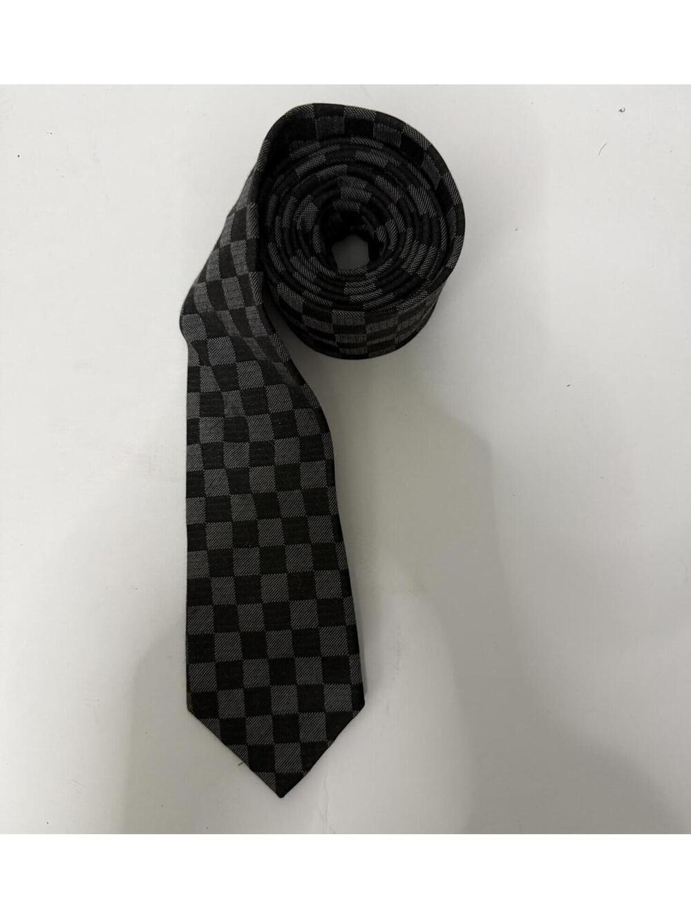 Checkered Slim Mens Tie